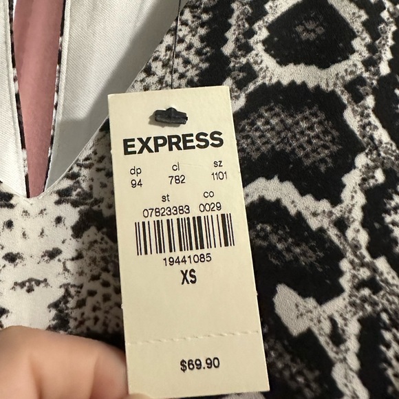 Express XS Snakeskin Print Dress - Picture 3 of 4
